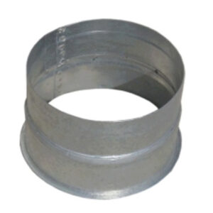 Manguito pieza recta chapa acero galvanizado conexion tubo flexible