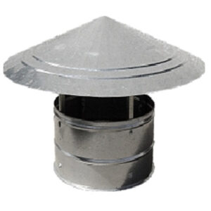 Sombrerete salida aire chapa acero galvanizado montaje mediante collarines