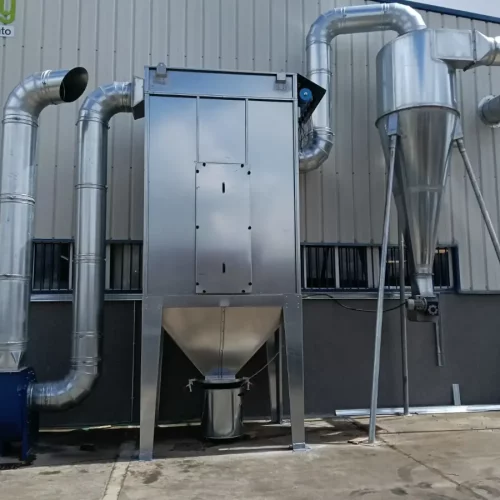 Sistema de aspiración para polvo en industria