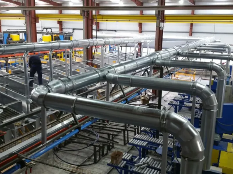 Sistema de aspiración centralizada en nave industrial