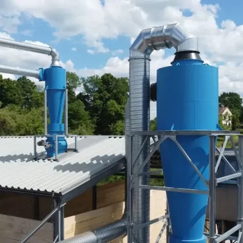 Control de polvo y aserrín en carpintería