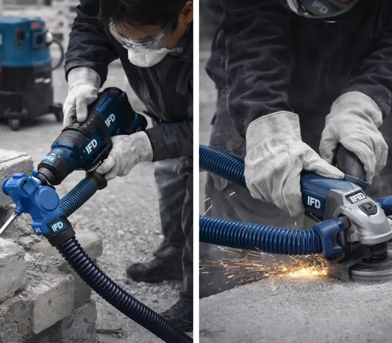 Sistema de aspiración en herramienta industrial